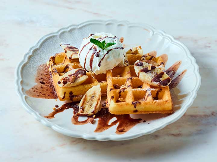 チョコレート＆バナナワッフル